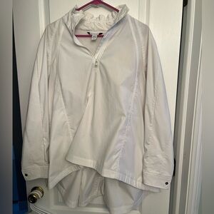 Athleta Ivory Quarter-Zip Jacket